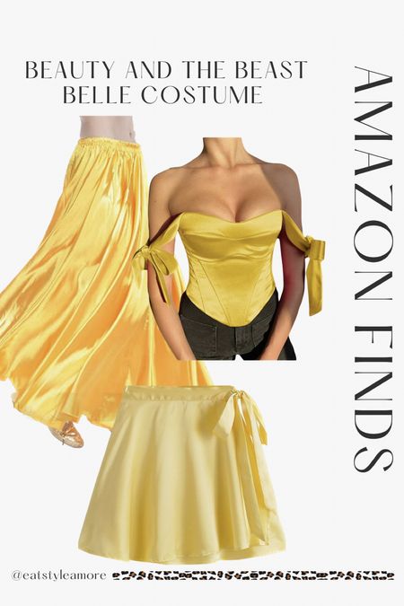 Yellow dress / belle costume from Amazon. This affordable corset just screams princess! 

Corset is TTS

#LTKHalloween