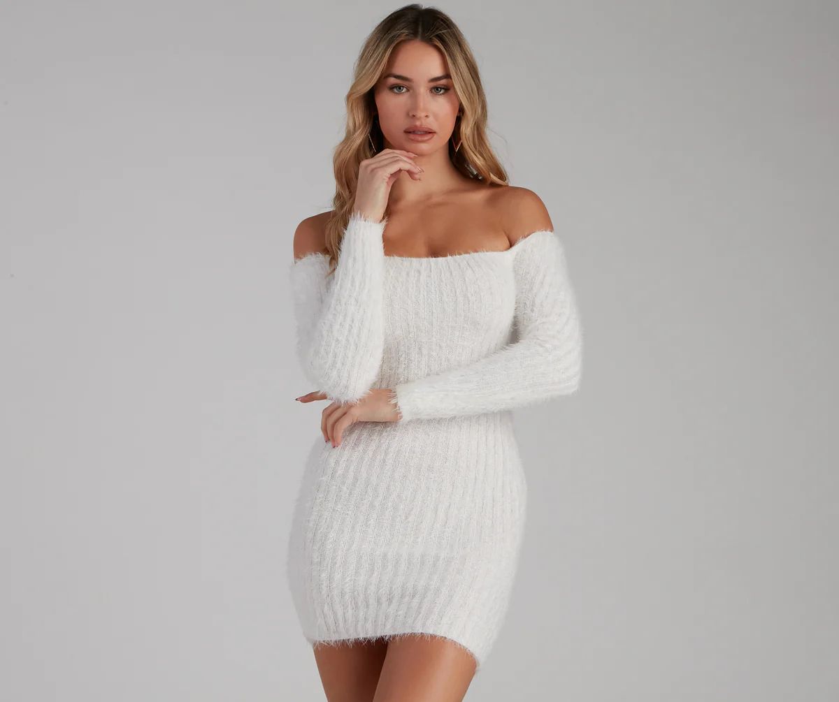 Best Of Both Worlds Eyelash Knit Dress | Windsor Stores