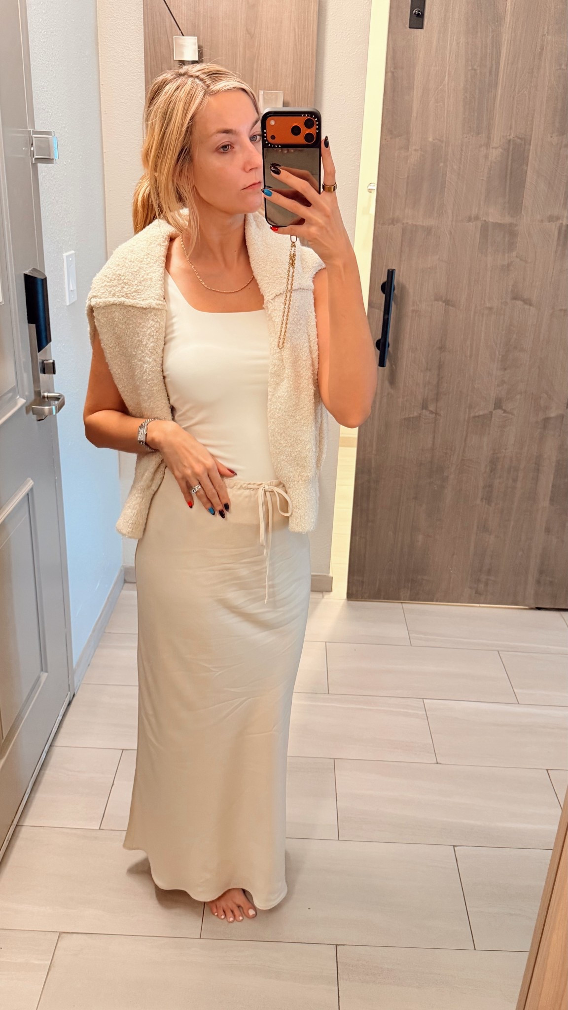 West Palm Beach outfit. Took with me this satin maxi skirt and I can’t believe it’s back in stock! Such a comfy and versatile piece. Wearing size S.

Satin skirt outfit idea • maxi skirt • skirt outfits 

#LTKGiftGuide #LTKCyberWeek #LTKHoliday