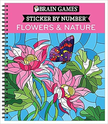Brain Games - Sticker by Number: Flowers & Nature (28 Images to Sticker) | Amazon (US)