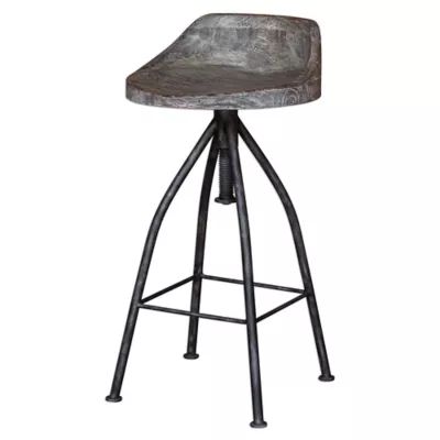 Uttermost Kairu Bar Stool in Grey | Bed Bath & Beyond