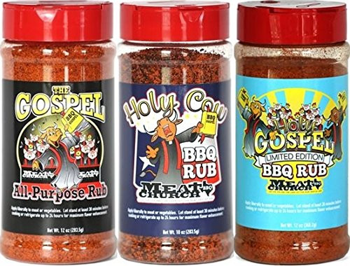 Meat Church Holy Rub & Seasoning Sampler (Variety Pack of 3 w/ one each of The Holy Gospel, Holy ... | Amazon (US)