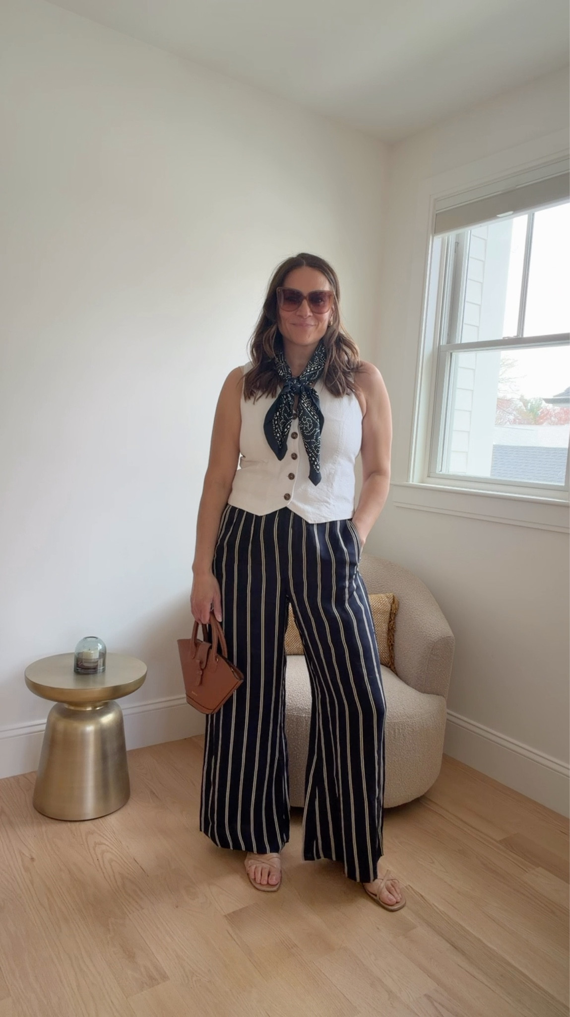Elevated spring outfit.   Wearing a size medium in pants.  

Summer outfits, spring outfits, vacation outfits 

#LTKOver40 #LTKSaleAlert #LTKMidsize