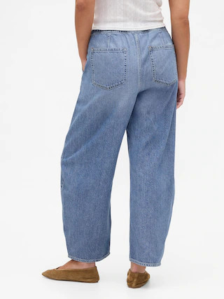 High Rise UltraSoft Barrel Jeans | Gap (US)