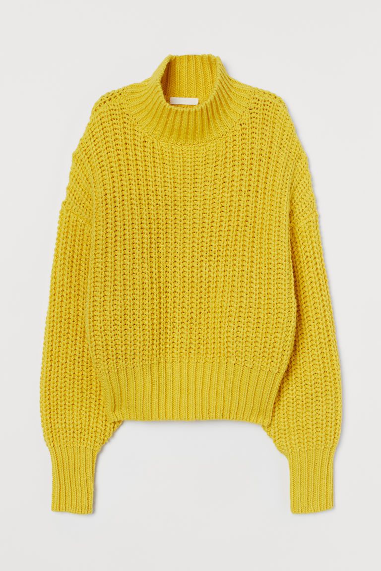 H & M - Chunky-knit Sweater - Yellow | H&M (US + CA)