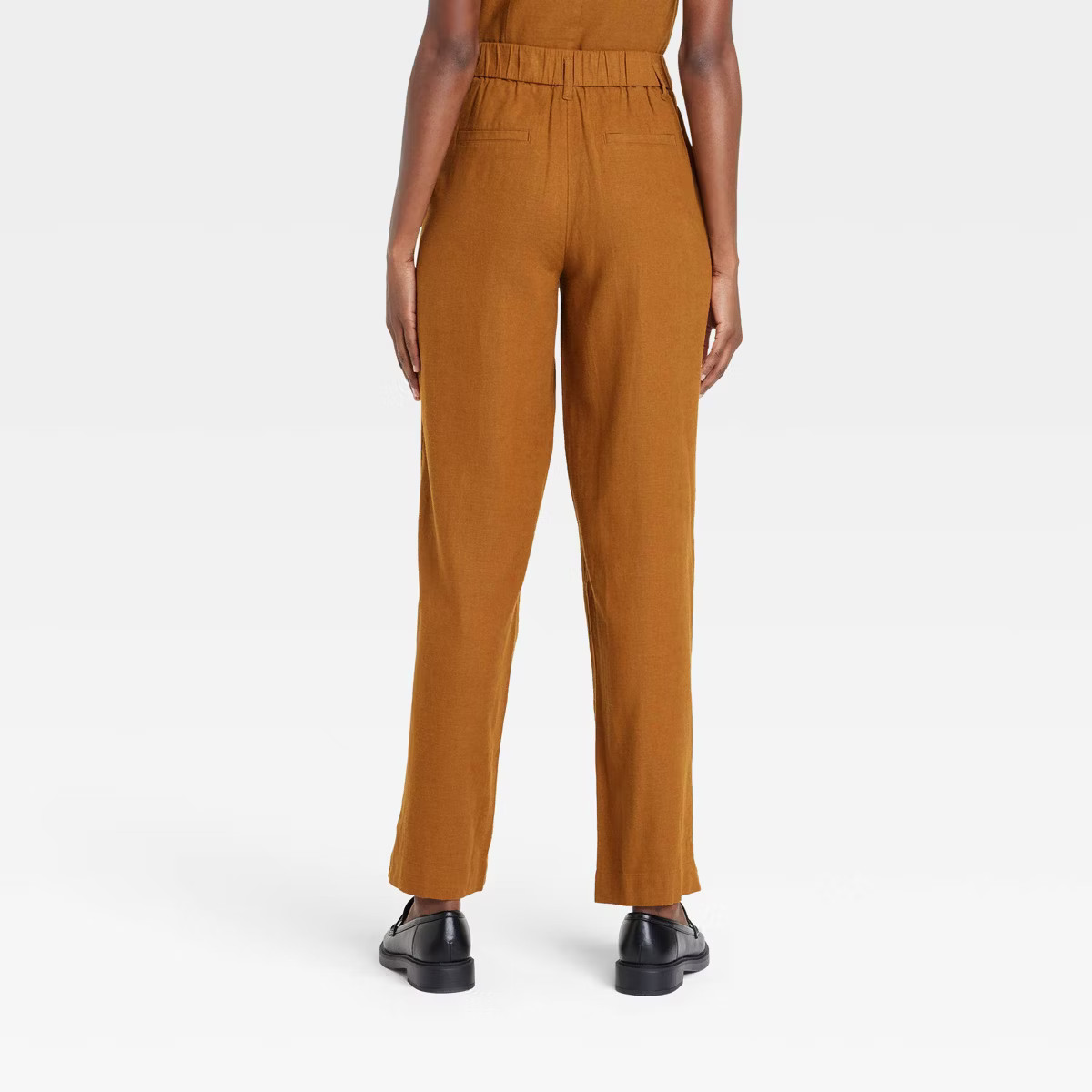 Women's High-Rise Linen Pleat Front Straight Trousers - A New Day™ | Target