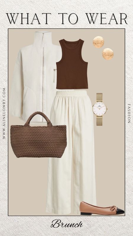What to wear for brunch - comfortable light and neutral outfit idea. 

#LTKitbag #LTKU #LTKstyletip