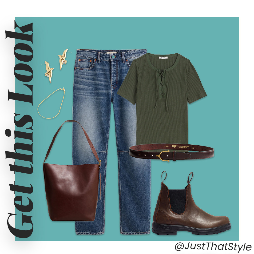 Effortless everyday style 🍃✨ Shop this chic & casual look now! Everything linked on my LTK 💚 #LTKfashion #LTKstyletip #GetTheLook #Madewell #The Darted Barrel-Leg Jean 

 #LTKWatchNow #LTKSeasonal #LTKStyleTip