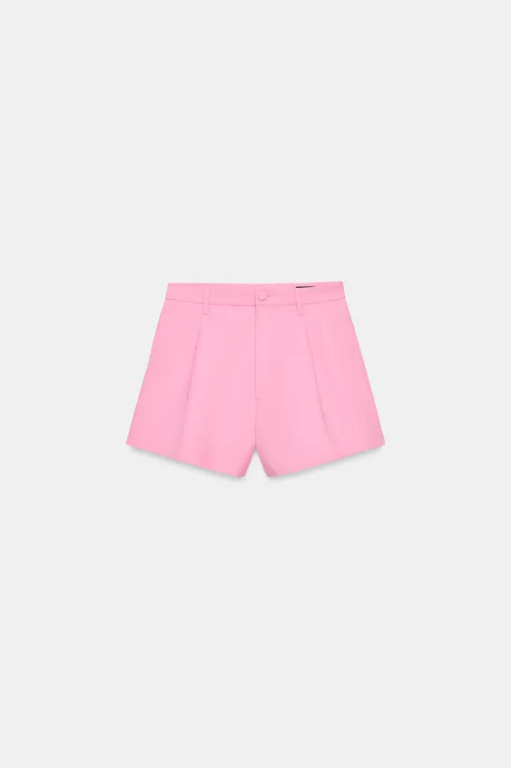 ZW COLLECTION PLEATED SHORTS | Zara US