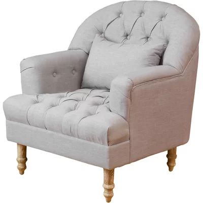 Palafox Tufted Armchair Upholstery: Grey | Wayfair North America