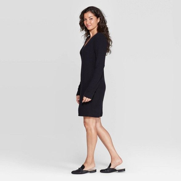 Women's V-Neck Long Sleeve Sweater Dress - A New Day&#153; | Target