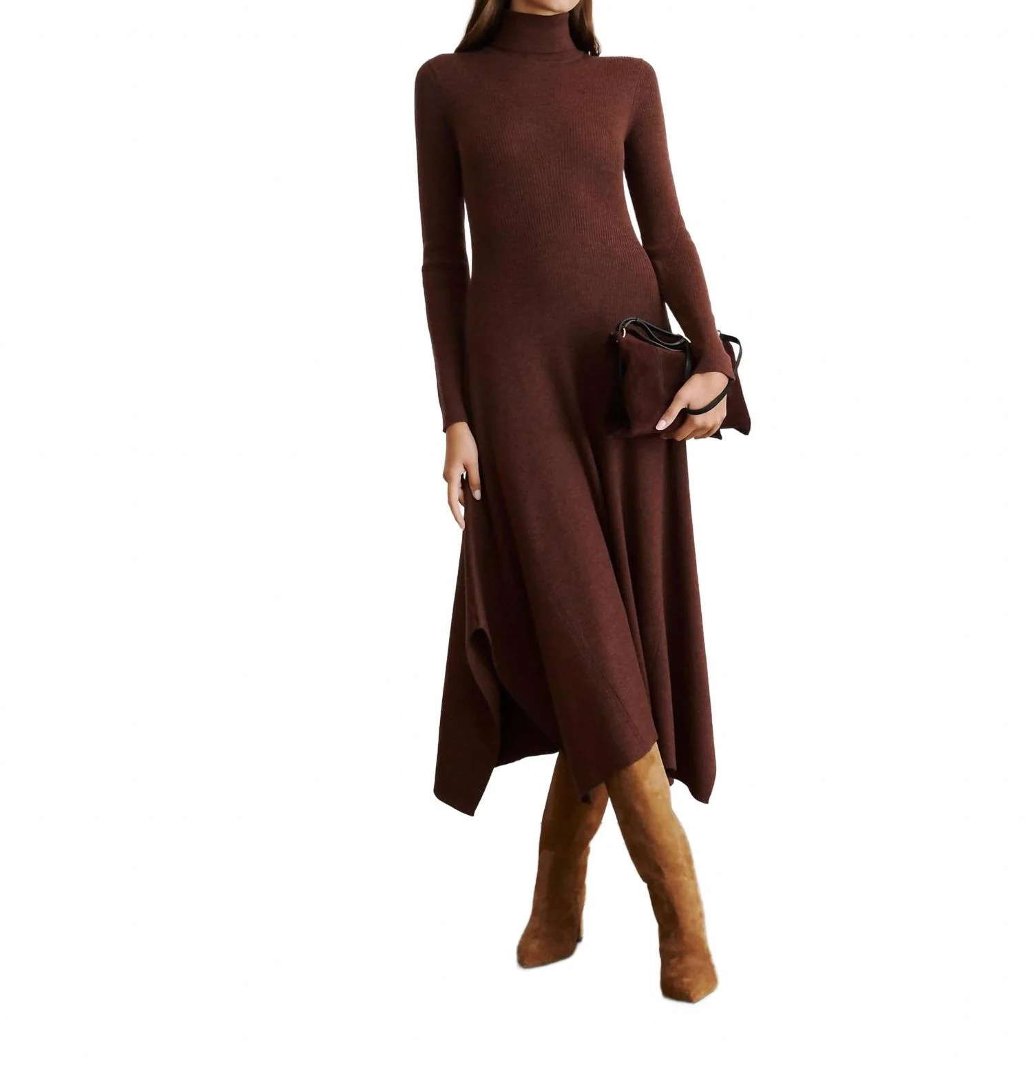 Women's Chocolate Steffi Knit Dress In Brown | Shop Simon