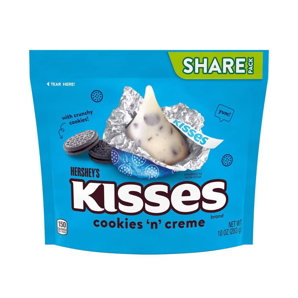 Hershey's Kisses Cookies and Creme Share Pack - 10oz | Target