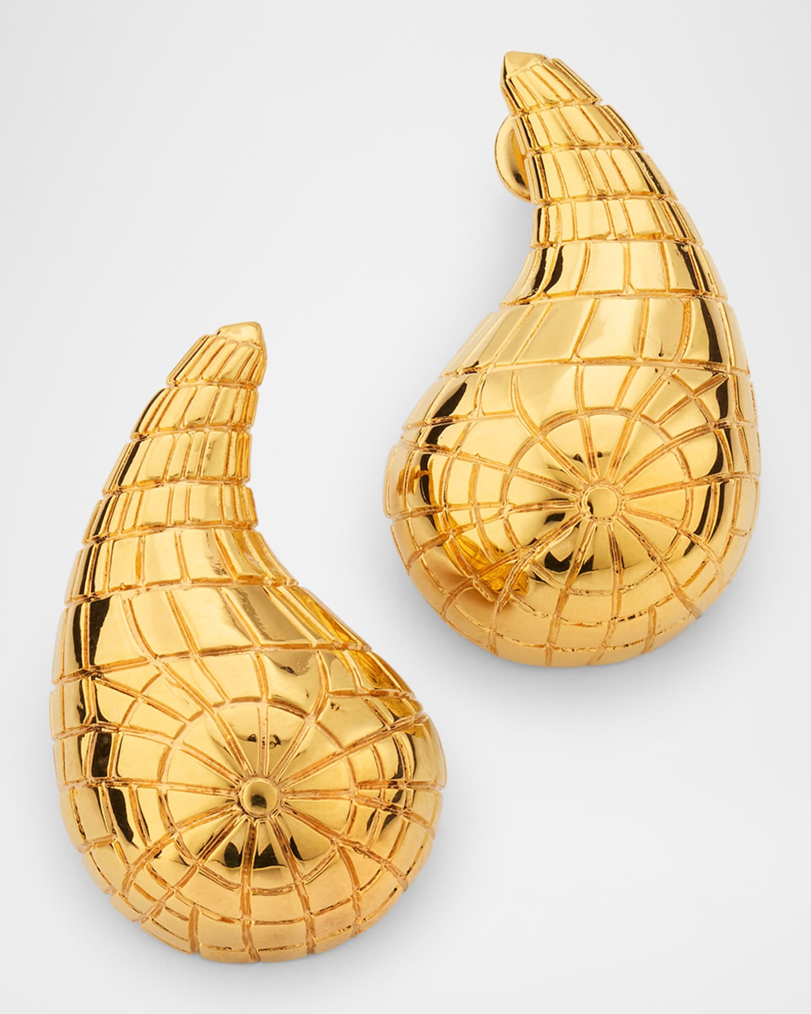 Oscar de la Renta Mosaic Textured Teardrop Earrings | Neiman Marcus