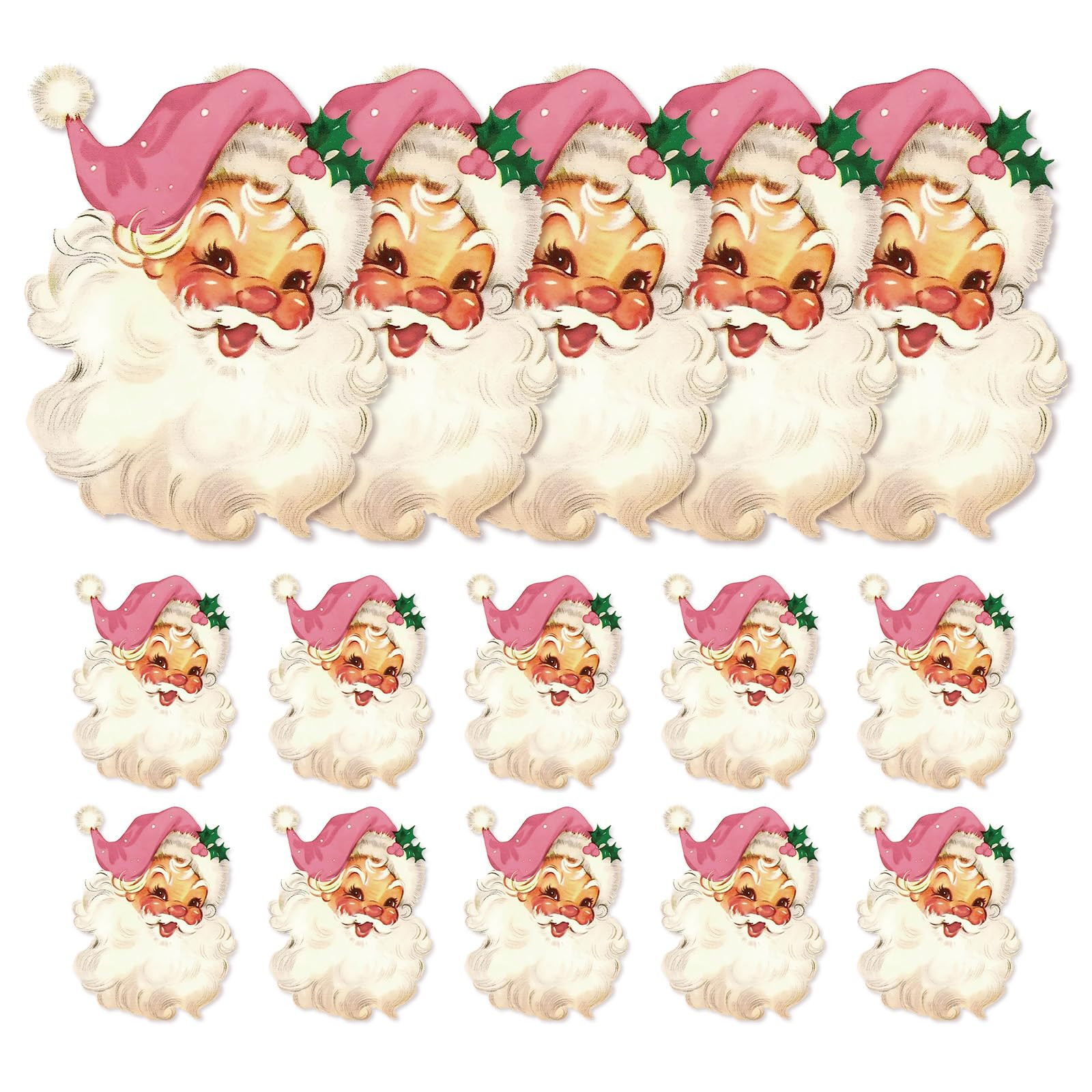 50Pcs Christmas Disposable Placemat Pink Santa Dining Table Mat Cute Paper Place Mat for Xmas Win... | Amazon (US)