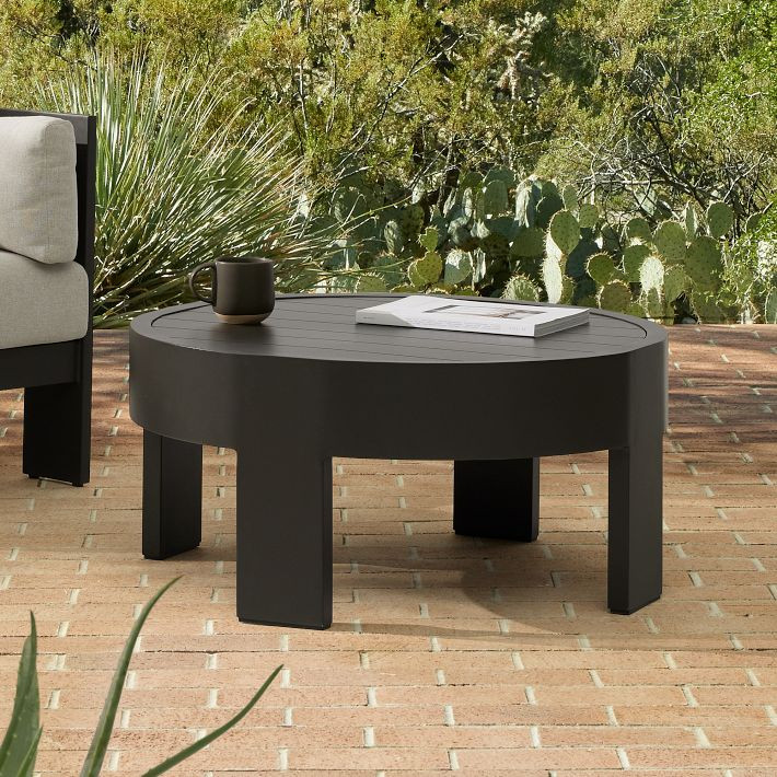 Caldera Aluminum Outdoor Round Coffee Table (34") | West Elm (US)