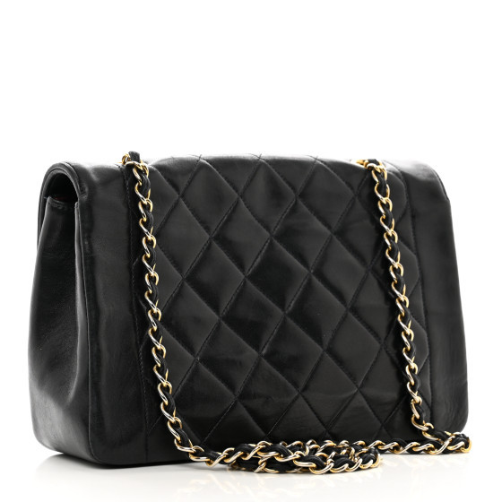 Lambskin Medium Single Flap Black | FASHIONPHILE (US)