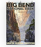 Big Bend National Park, Texas - Santa Elena Canyon (24x36 Giclee Gallery Print, Wall Decor Travel... | Amazon (US)
