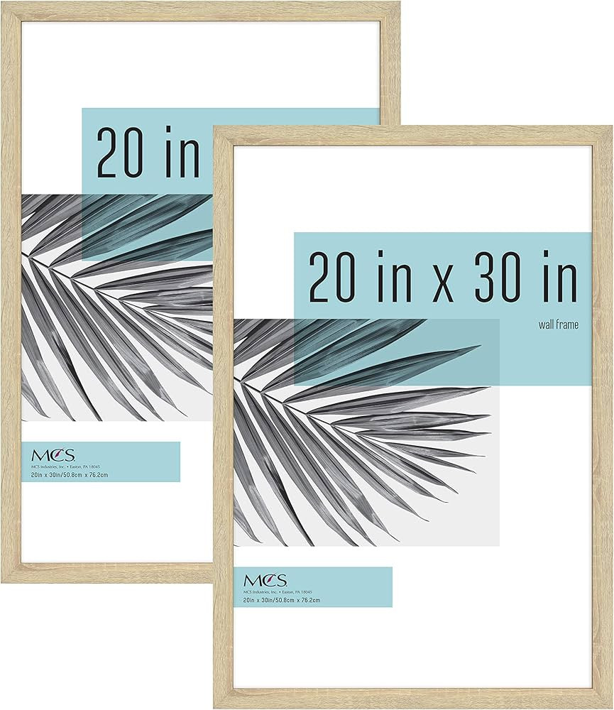 MCS Studio Gallery 20x30 Poster Frame Natural Woodgrain, Vertical & Horizontal Wall Hanging Large... | Amazon (US)