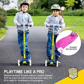 SWAGTRON K5 3-Wheel Kids Scooter with Light-Up Wheels | Quick Assembly | ASTM-Certified | Height-... | Amazon (US)