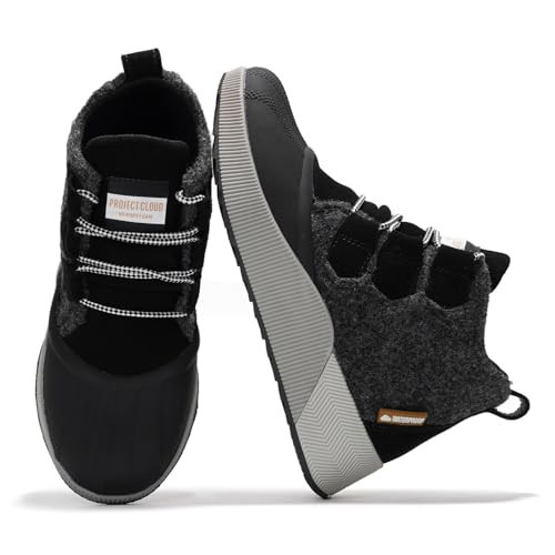 Project Cloud Waterproof Snow Boots for Women - Memory Foam Insole Non-Slip Womens Snow Boots & Winter Shoes with Shoe Lace - Lightweight Indoor Outdoor Shoes (Rhianon, BLK, 8.5) | Amazon (US)