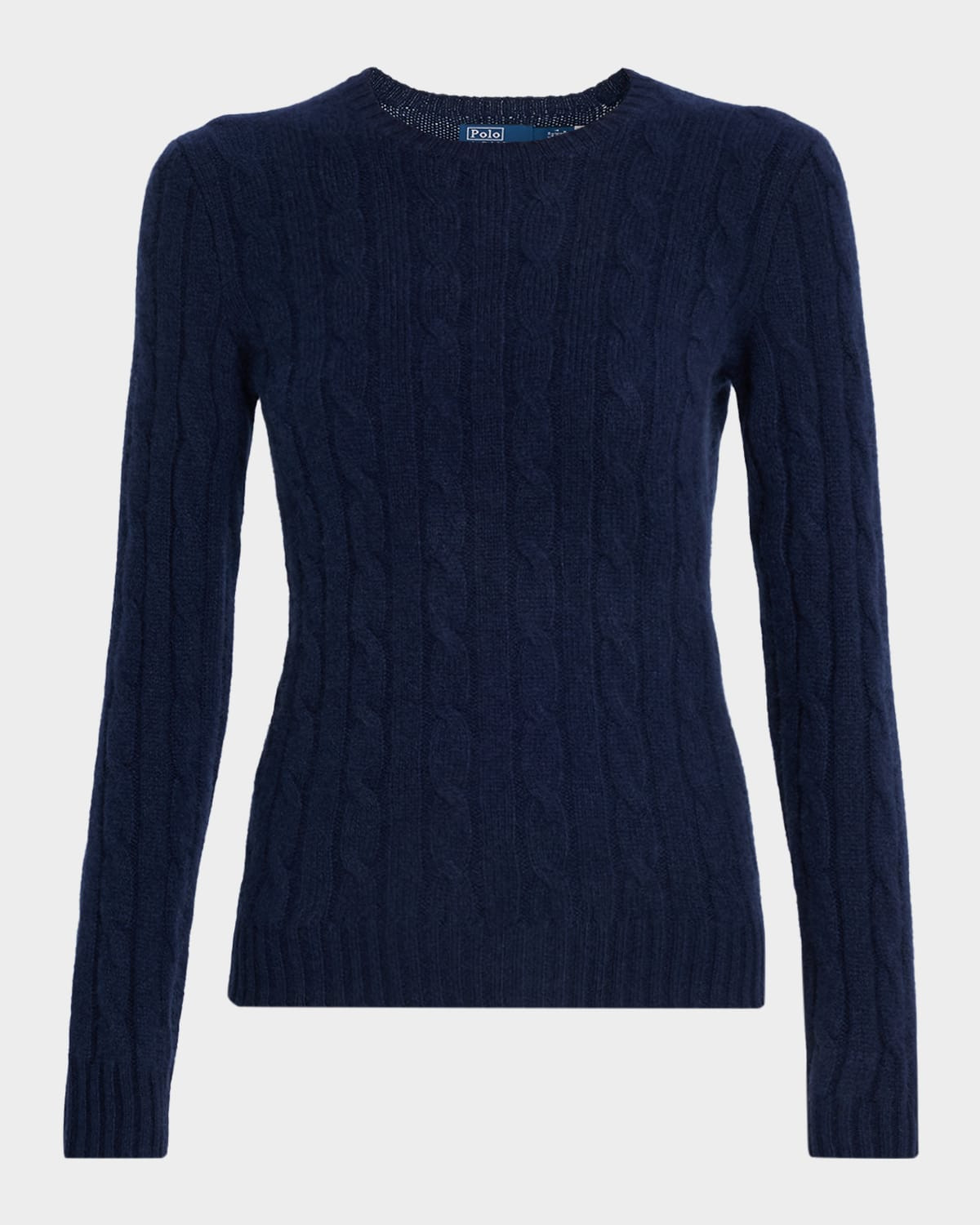Crewneck Cable-Knit Cashmere Sweater | Neiman Marcus