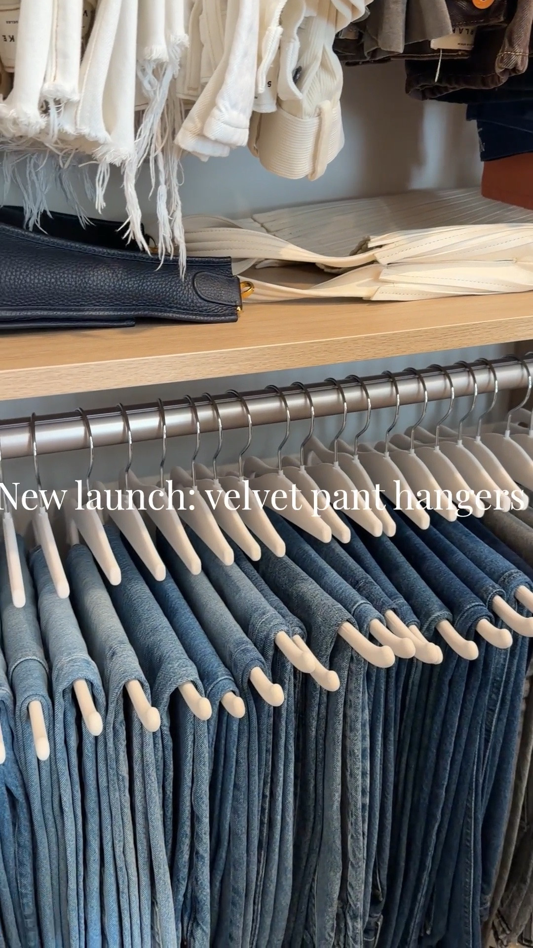 Closet organization with velvet pant hangers for denim, jeans, dress pants, etc

#LTKmomlife #LTKmorningroutine #LTKHome