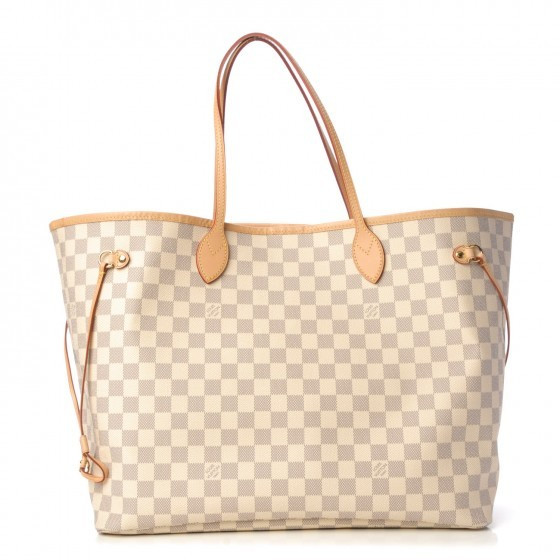 LOUIS VUITTON Damier Azur Neo Neverfull GM Rose Ballerine | Fashionphile