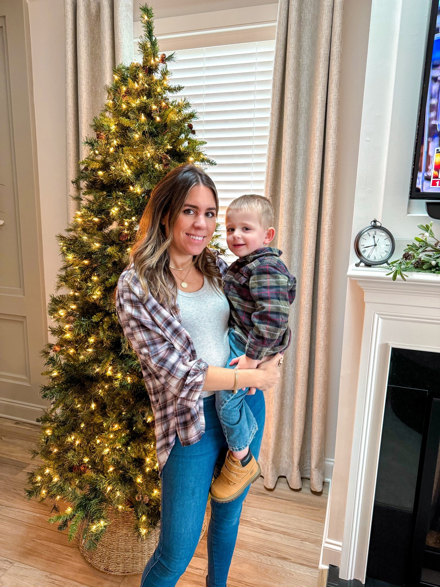 This photo was from last year with my little man 🤍 but this plaid shirt is still one of my most-worn pieces! I love it so much I grabbed it in two colors — “pink” and “khaki.” I’m wearing size XS in both. 
It’s sold out right now, but I linked a few similar styles I’m loving in case it doesn’t restock 🍂

#LTKFindsUnder50 #LTKStyleTip #LTKSaleAlert