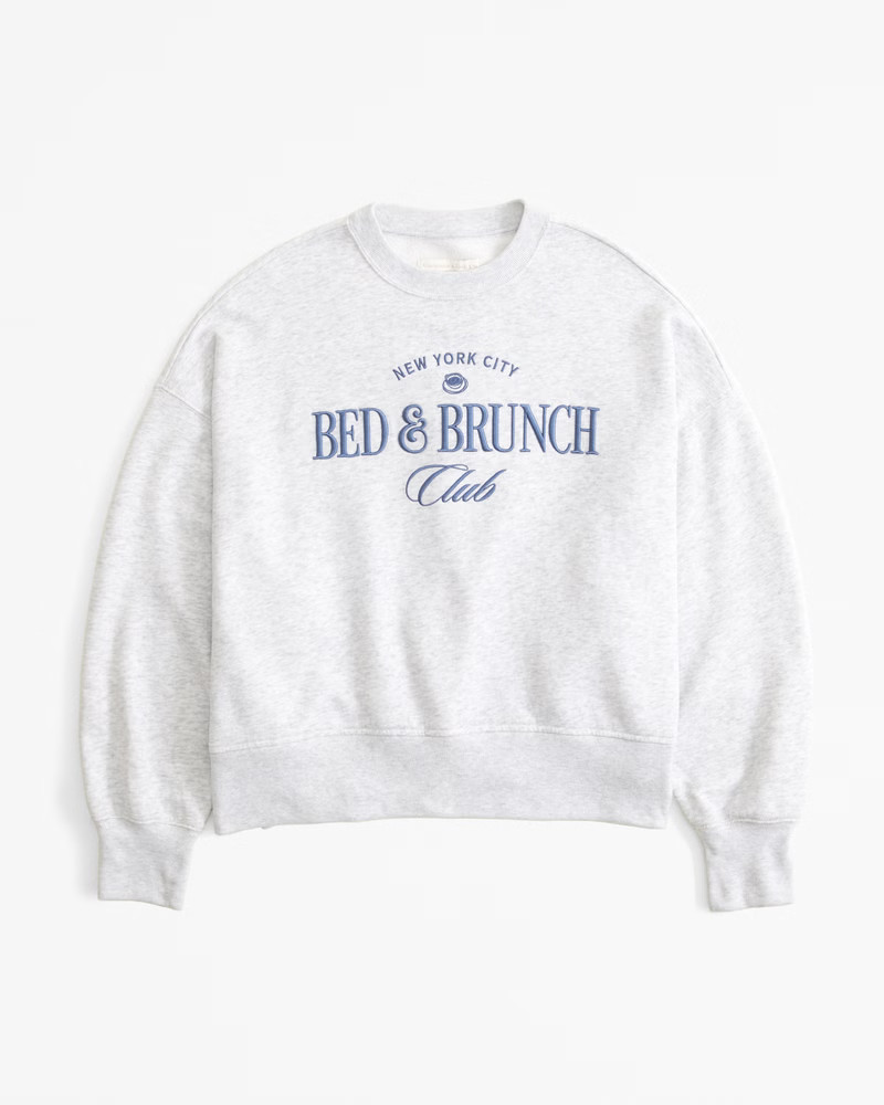 Women's Slow Mornings Club Graphic Easy Sunday Crew | Women's Tops | Abercrombie.com | Abercrombie & Fitch (US)