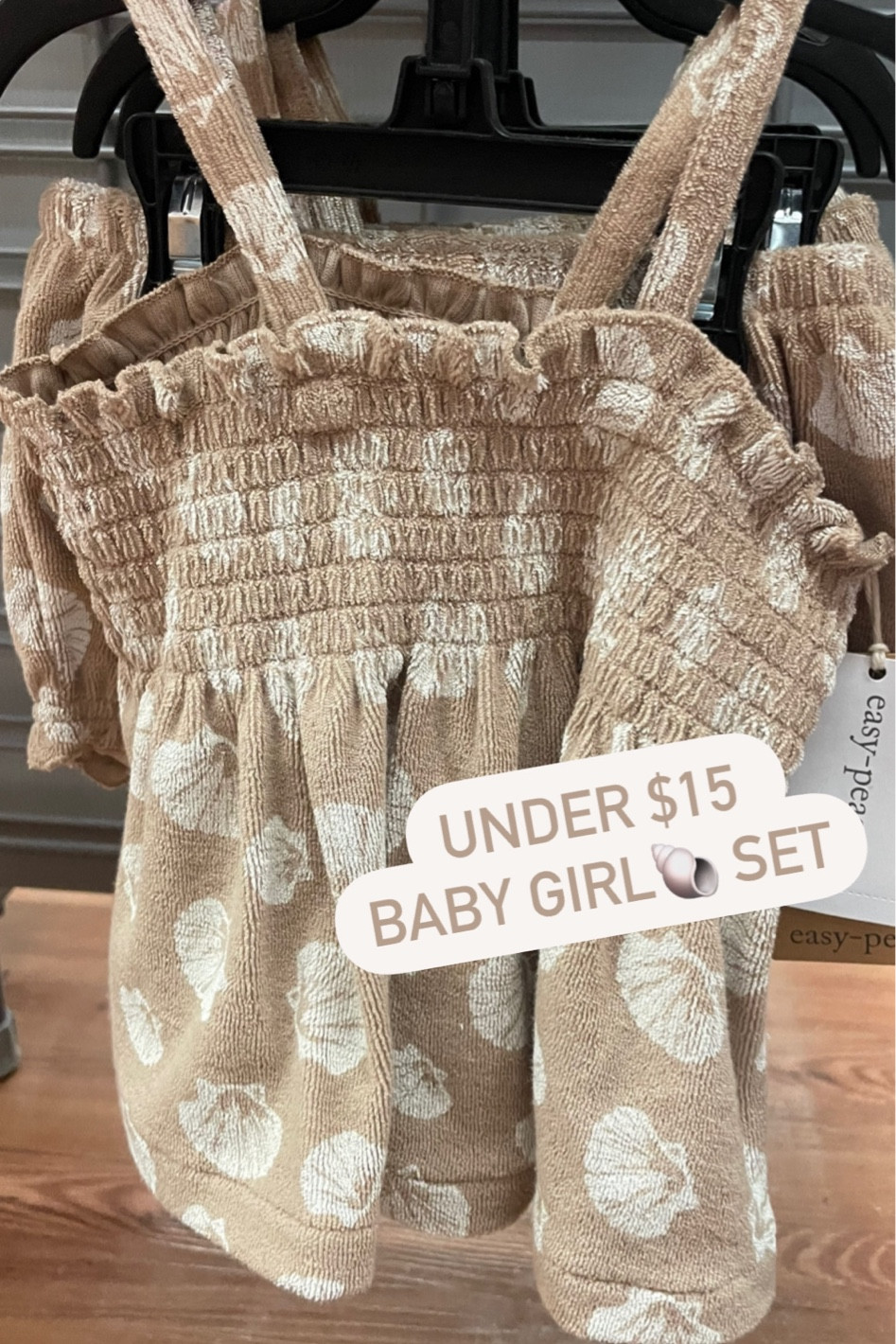 Baby girl short set
Baby girl Terry cloth
Baby girl Walmart clothes 
Walmart baby
Easy peasy clothing 
Seashore print
Seashell print baby clothes 
Under $15 baby gift 
Walmart kids 
Vacation baby outfits 

#LTKtravel #LTKbaby #LTKbump