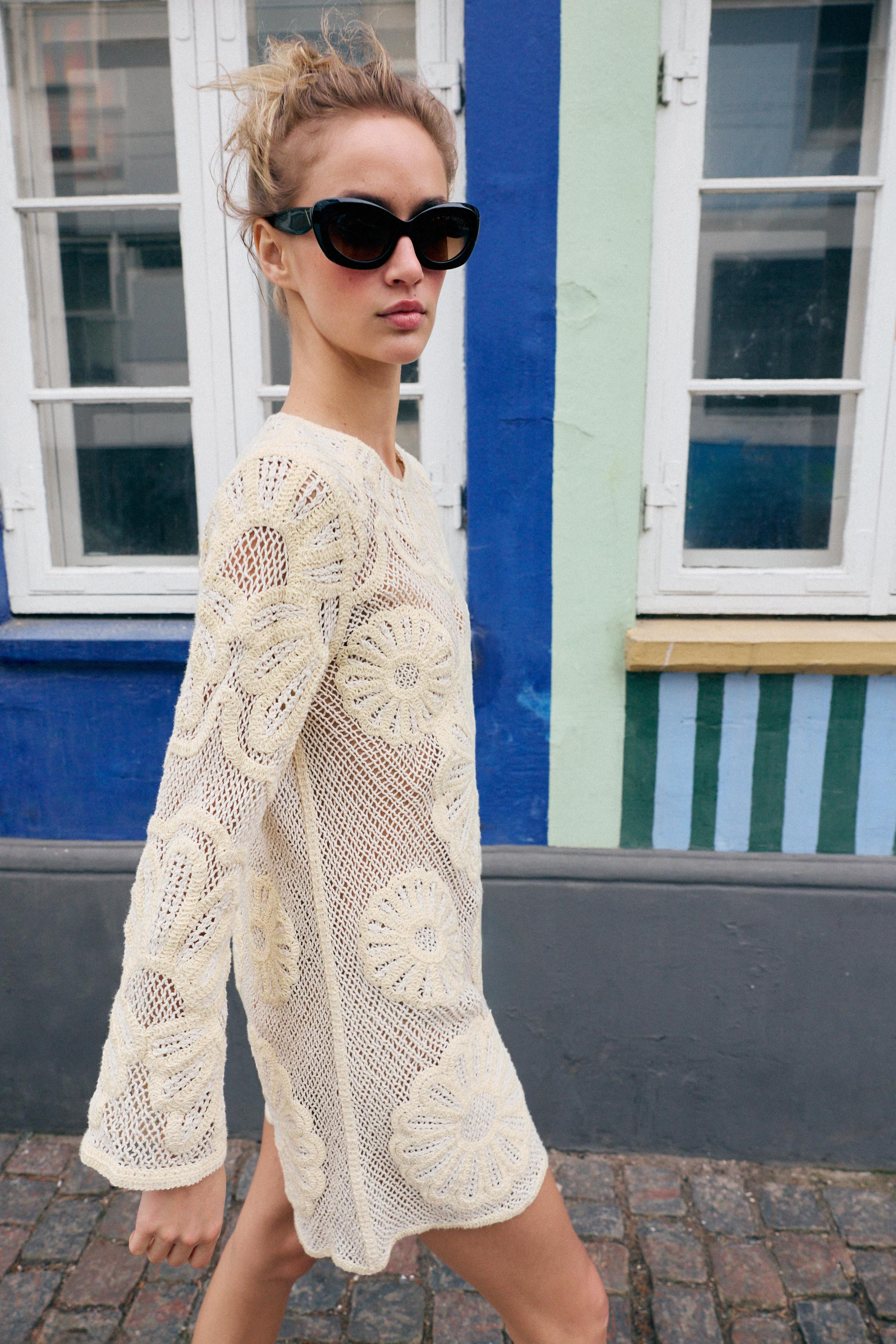 CROCHET SHORT DRESS | Zara US