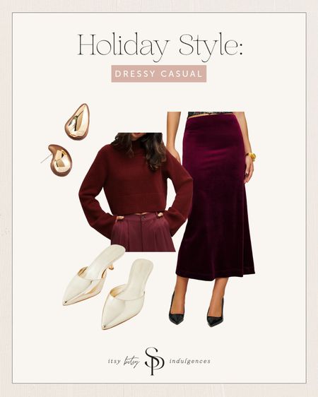 Holiday outfit in burgundy 

#LTKHoliday