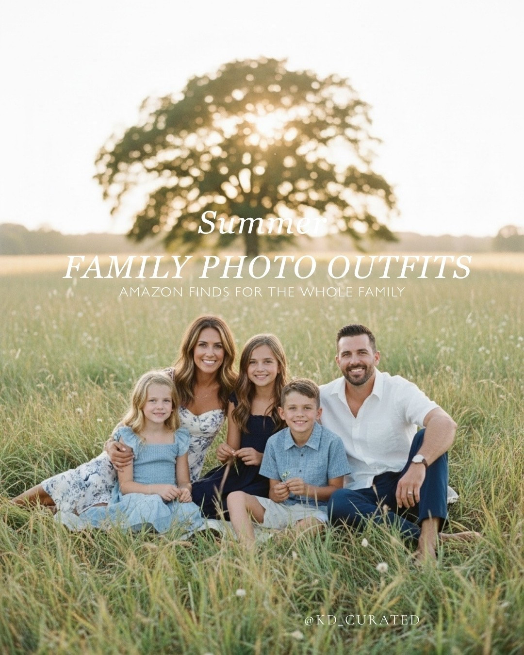 Coordinating summer family photo outfits - all from Amazon. A palette of soft blues and white is perfect for outdoor summer family sessions.
It works at golden hour in a field, at the beach, or in a park, and it's easy to pull together for the whole family. Shop the individual pieces below for mom, dad, kids, and toddlers. All Amazon finds.

#LTKKids #LTKSeasonal #LTKmomlife