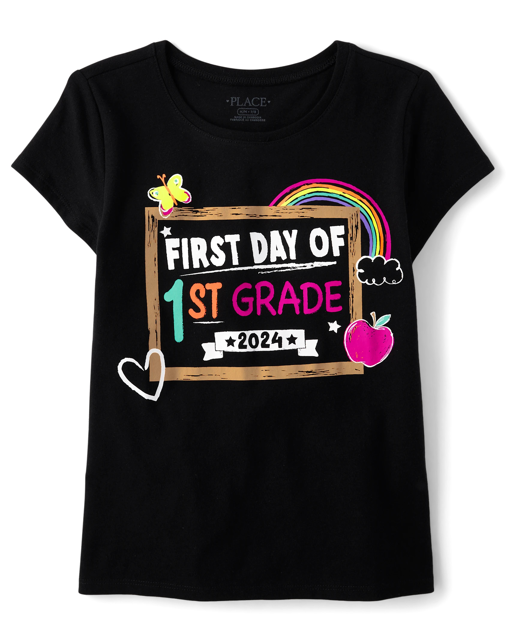 Girls First Day Of 1st Grade Graphic Tee - black | The Children's Place