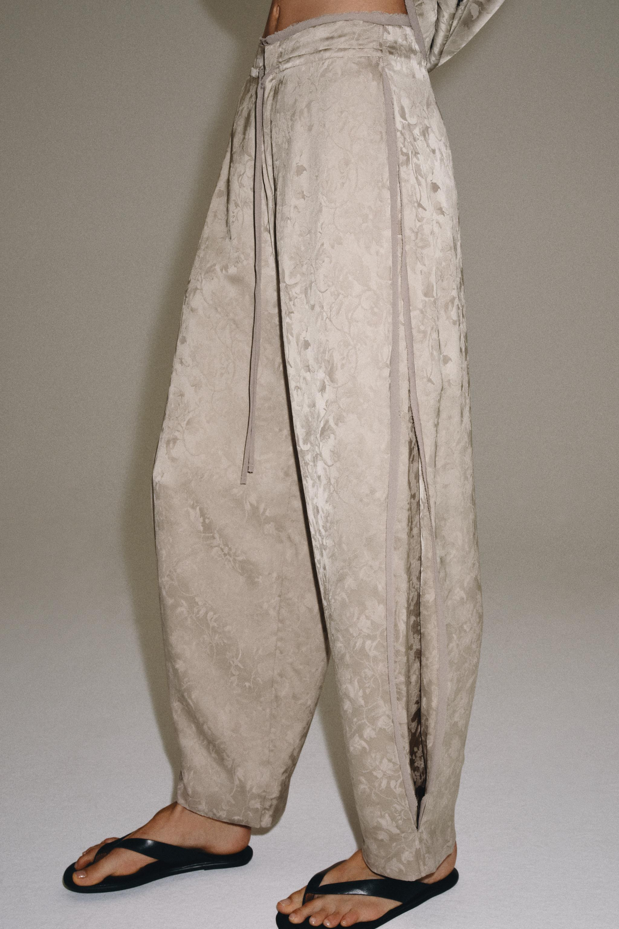 ZW COLLECTION JACQUARD TROUSERS | Zara UK