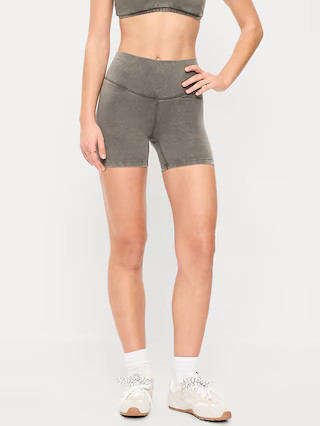 High-Waisted PowerChill Biker Shorts -- 5-inch inseam | Old Navy (US)