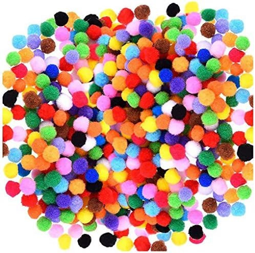 Acerich 2000 Pcs 1cm Assorted Pompoms Multicolor Valentine Day Arts and Crafts Fuzzy Pom Poms Bal... | Amazon (US)