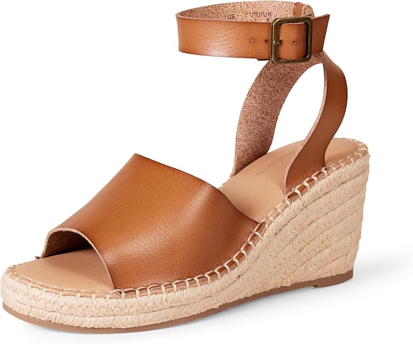 Amazon Essentials Women's Comfortable Ankle Strap Wedge Espadrille Sandal | Amazon (US)