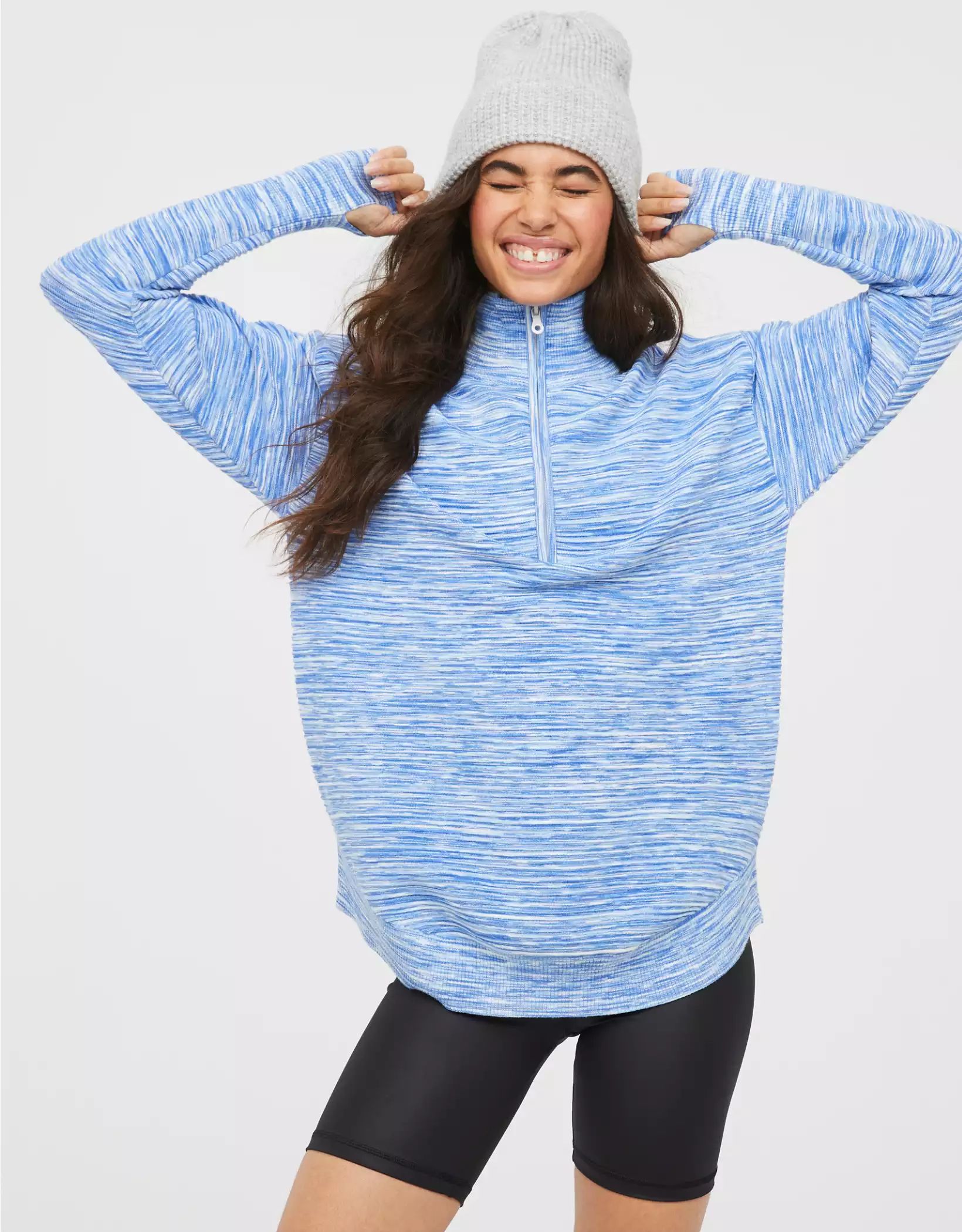 OFFLINE By Aerie Home Stretch Quarter Zip Sweater | Aerie