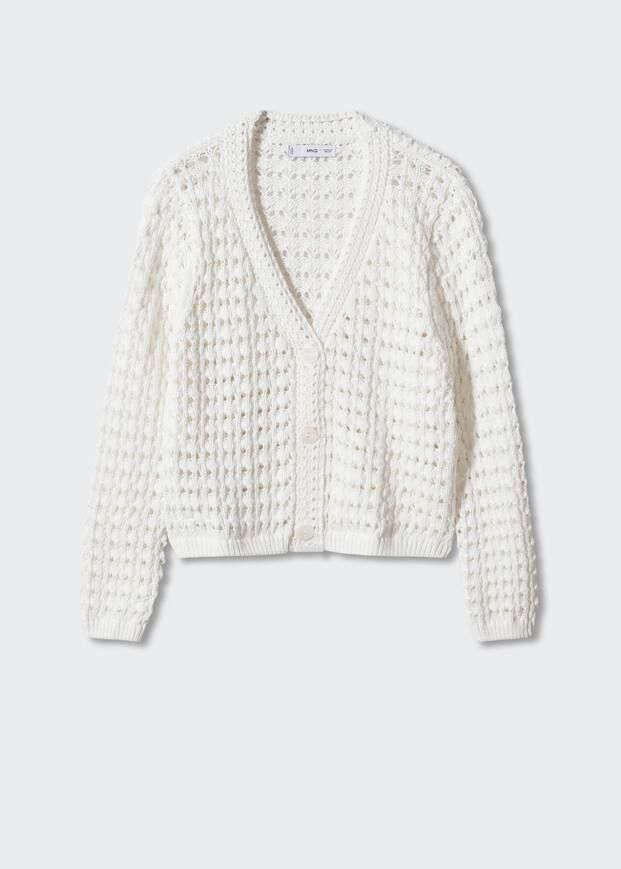 Openwork knit cardigan | MANGO (US)