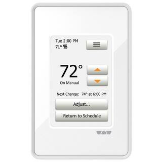 Schluter Ditra-Heat Programmable Touchscreen Thermostat, Bright White | The Home Depot