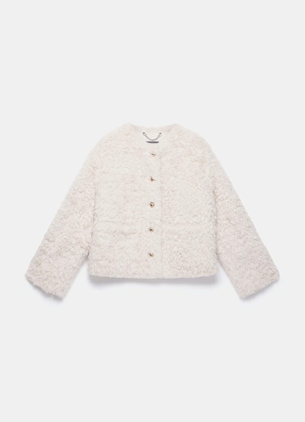 Neutral Faux Fur Jacket | Mint Velvet