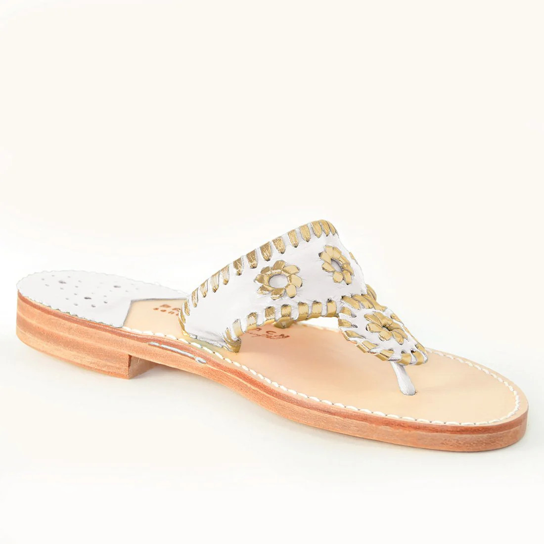 PB White / Gold | Palm Beach Sandals