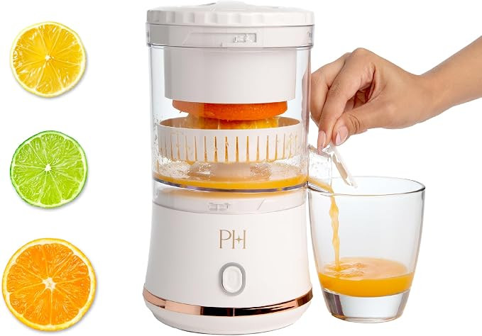 Paris Hilton Electric Citrus Juicer, Mini Portable Cordless Juicer with USB Rechargeable Base, On... | Amazon (US)