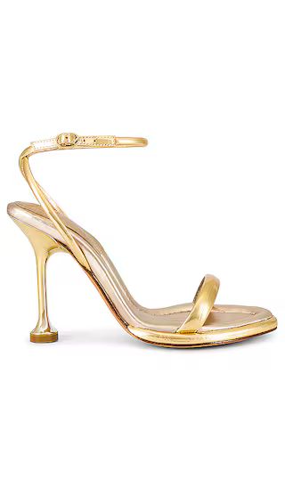 Alexandre Birman Teresa Sandal 100 in Metallic Gold. - size 36 (also in 37.5, 38) | Revolve Clothing (Global)