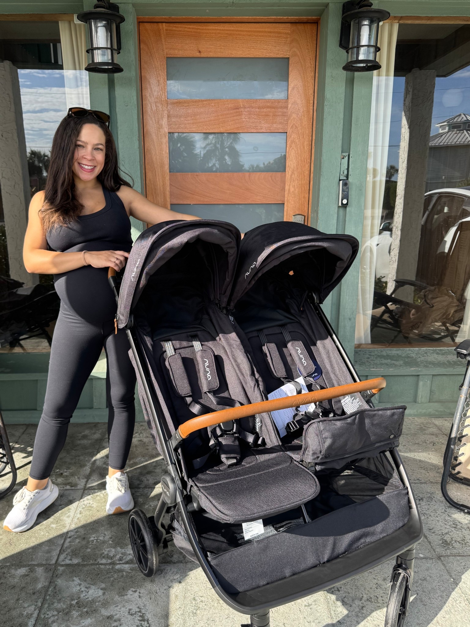 Nina double stroller! Fits an infant car seat and also fully reclines so newborn can lay safely! LIGHTWEIGHT, nice durable tires, so easy to unfold and collapse. I even had no issues lifting it 37 weeks pregnant!

#LTKBaby #LTKmomlife #LTKBump