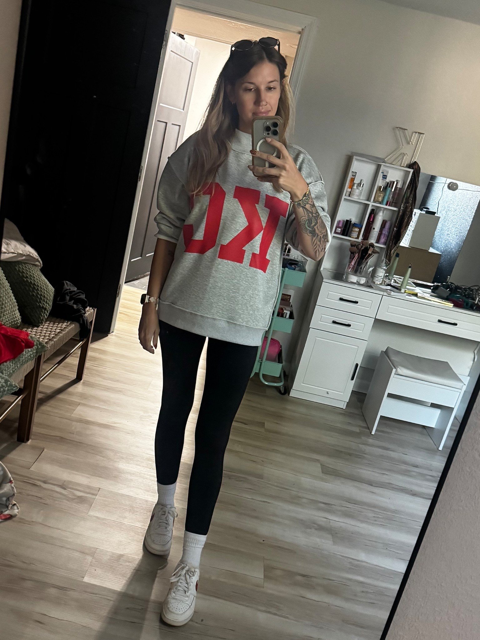 Loving this new mock neck KC sweatshirt. It’s giving Princess Diana vibes. Love a casual game day outfit, perfect for red Friday! 

#LTKActive #LTKStyleTip #LTKSeasonal