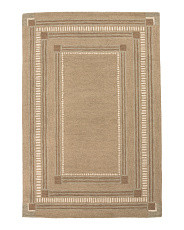 5x8 Wool Alfie Hand Tufted Solid Border Area Rug | Marshalls