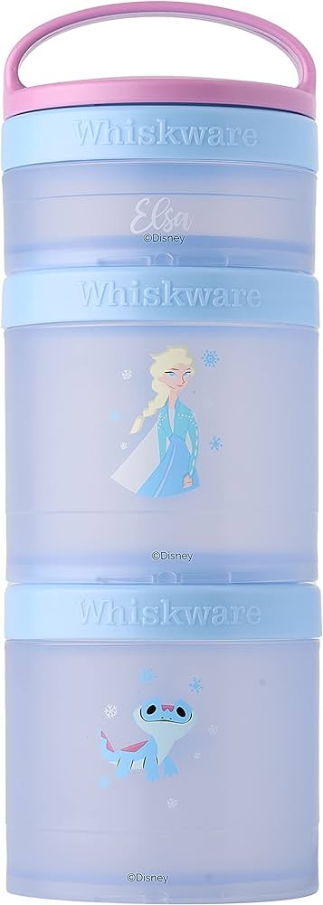 Whiskware Disney Princess Stackable Snack Containers for Kids and Toddlers, 3 Stackable Snack Cup... | Amazon (US)